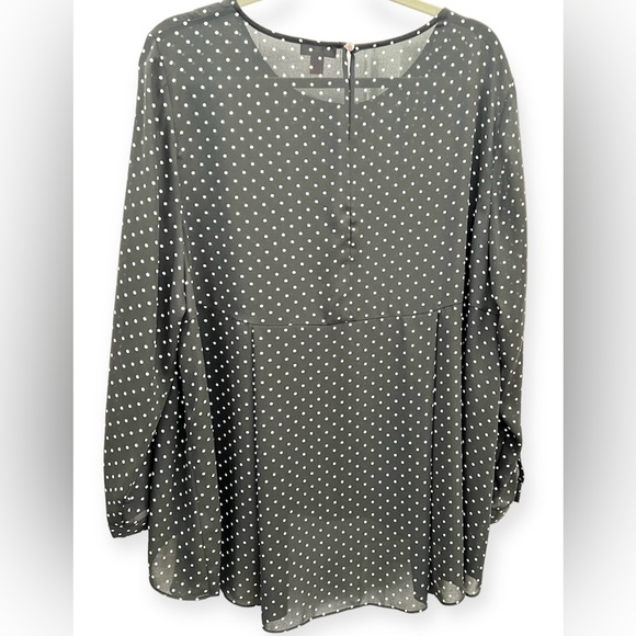 Vince Camuto | Women’s Black/white Polka Dot Top | Size XL | EUC - Picture 2 of 5
